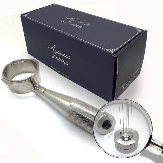Acciaio Divino - Integrated WDT Bottomless Portafilter Acciaio Divino - Integrated WDT Bottomless Portafilter