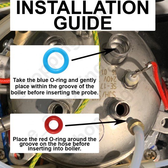 O-Ring Servicing Kit for Sage/Breville Dual Boiler Coffee Machines - Silicone Seals for Hose, Thermal, and Steam Probes SES900 SES920 SES980