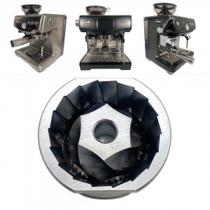 (6 Point) Replacement Upper & Lower Conical Grinder Burr Set for Sage/Breville Espresso Machines 
