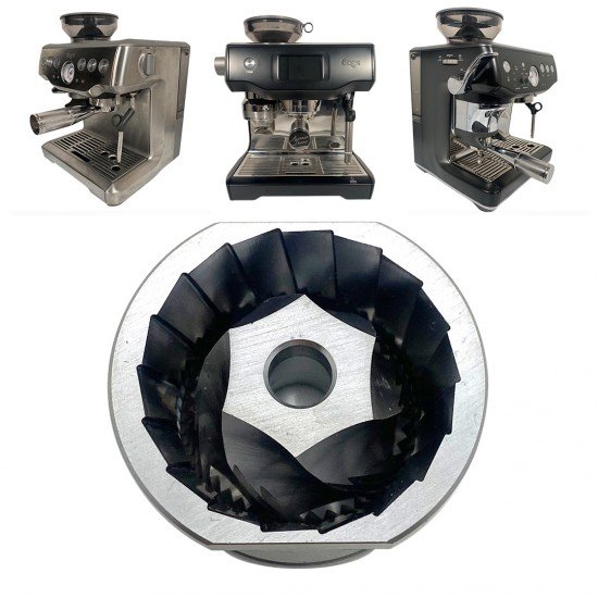 (6 Point) Replacement Upper & Lower Conical Grinder Burr Set for Sage/Breville Espresso Machines 