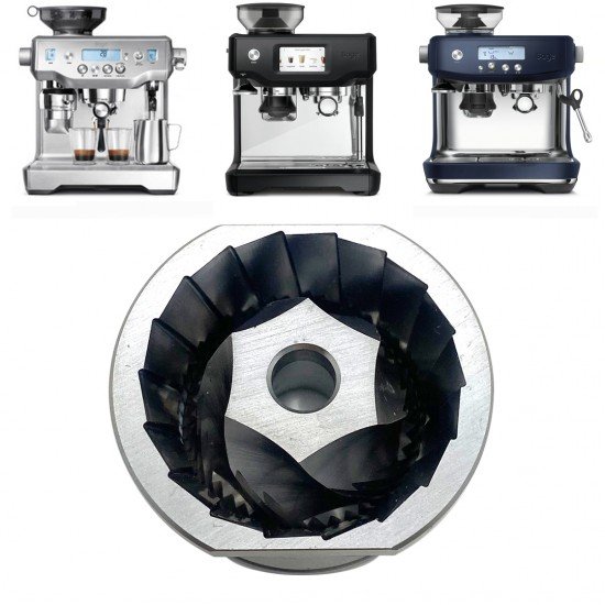 (6 Point) Replacement Upper & Lower Conical Grinder Burr Set for Sage/Breville Espresso Machines