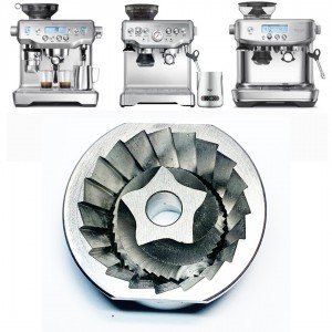(5 Point) Replacement Upper & Lower Conical Grinder Burr Set for Sage/Breville Espresso Machines