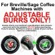 (5 Point) Replacement Upper & Lower Conical Grinder Burr Set for Sage/Breville Espresso Machines